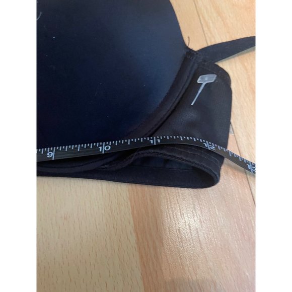 Black Felina Padded Underwired Adjust Bra with Gold Ornament Back Close Sz 34B - Picture 5 of 8